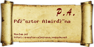 Pásztor Almiréna névjegykártya